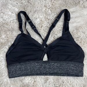 Lululemon Black and Gray Women's Sports Bra